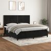 vidaXL Sommier &agrave; lattes de lit et matelas Noir 200x200 cm Velours