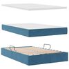 vidaXL Lit avec rangement et LED avec LED Bleu 120 x 190 cm Velours