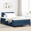 vidaXL Lit &agrave; ressorts avec matelas Bleu 120 x 190 cm tissu