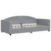 vidaXL Lit de jour avec gigogne et tiroirs gris clair 90x190 cm tissu