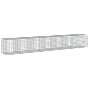 vidaXL Panier gabion avec couvercle 700x100x100 cm fer galvanis&eacute;