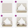 vidaXL Transat double R&eacute;glable Beige 205 x 129 x 200 cm polyrotin
