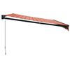 vidaXL Auvent r&eacute;tractable orange et marron 4x3 m tissu et aluminium