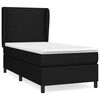 vidaXL Sommier &agrave; lattes de lit avec matelas Noir 90x200 cm Tissu