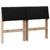 vidaXL T&ecirc;te de lit capitonn&eacute;e Noir 120 cm Pin massif
