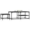 vidaXL Tables basses gigognes 2 pcs noir bois d'ingénierie