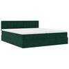 VidaXL Cadre de lit ottoman avec matelas vert fonc&eacute; 180x200cm velours