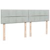 VidaXL Cadre de lit ottoman avec matelas gris clair 180x200 cm velours