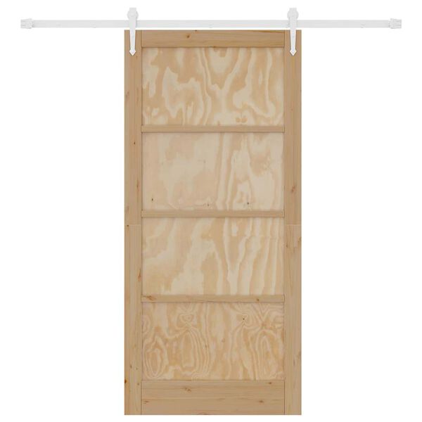 vidaXL Porte coulissante ORKDAL Marron 93 x 202 cm Pin massif