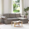 vidaXL Canap&eacute; 180cm Taupe M&eacute;tал