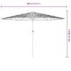 vidaXL Parasol de jardin avec LED et m&acirc;t en acier marron 288x288x225cm