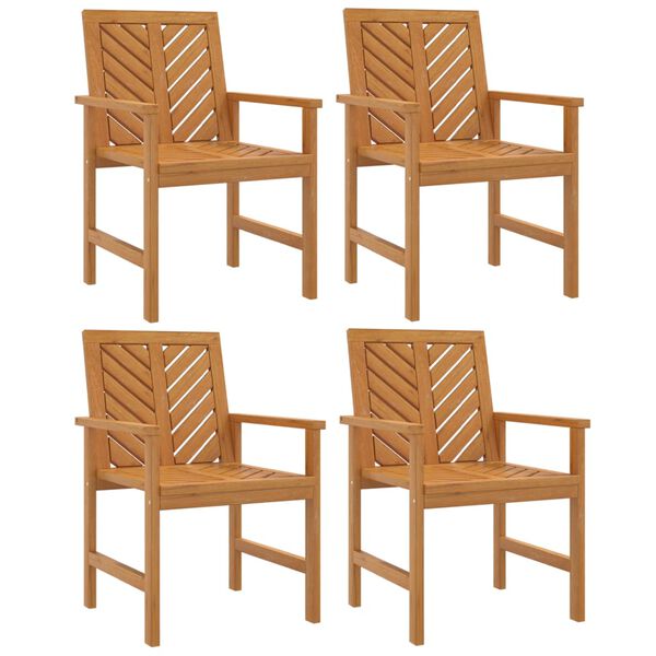 vidaXL Chaises &agrave; manger de jardin lot de 4 bois massif d'acacia