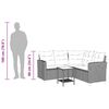 vidaXL Canapé de jardin avec table et coussins en forme de L gris
