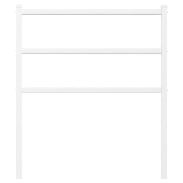 vidaXL T&ecirc;te de lit m&eacute;tal blanc 75 cm