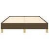 vidaXL Cadre de lit sans matelas marron foncé 120x190 cm tissu