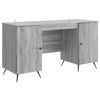 vidaXL Bureau Sonoma gris 142,5 x 50 x 75 cm Bois d'ing&eacute;nierie