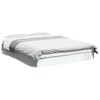 vidaXL Cadre de lit sans matelas blanc 135x190 cm bois d'ing&eacute;nierie