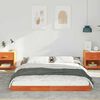 vidaXL Cadre de lit Brun cire 140 x 220 cm Pin massif