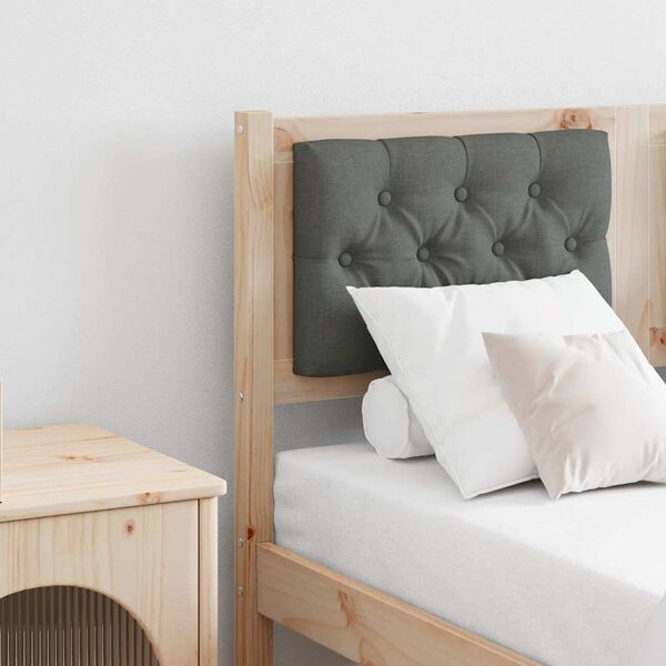 vidaXL T&ecirc;te de lit marron et gris fonc&eacute; 135 cm Bois massif en pin