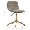 vidaXL Chaises pivotantes &agrave; manger lot de 2 Gris clair Velours
