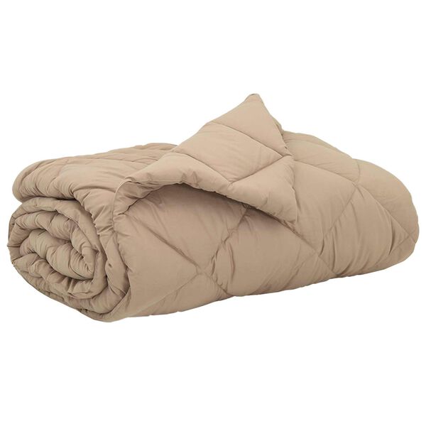 vidaXL Duvet d'&eacute;t&eacute; simple Taupe 200 x 200 cm Microfibre