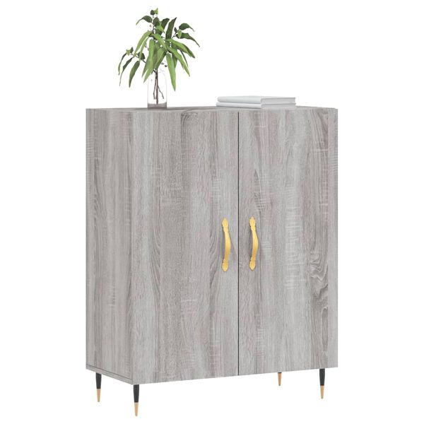 vidaXL Buffet sonoma gris 69,5x34x90 cm bois d'ing&eacute;nierie