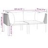 vidaXL Canap&eacute;s d'angle de jardin et coussins 2 pcs gris r&eacute;sine tress&eacute;e