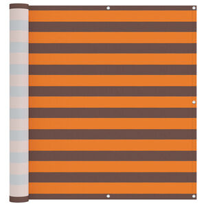 vidaXL &Eacute;cran de balcon Orange et marron 110 x 200 cm Tissu Oxford