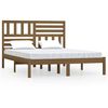 vidaXL Cadre de lit sans matelas marron miel pin massif 140x200 cm