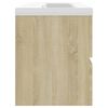 vidaXL Armoire d'&eacute;vier et lavabo int&eacute;gr&eacute; Ch&ecirc;ne sonoma Bois ing&eacute;nierie