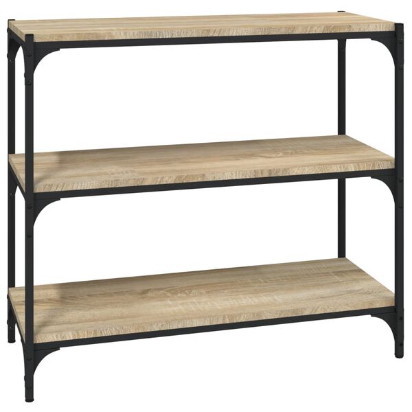 vidaXL Biblioth&egrave;que Ch&ecirc;ne Sonoma 80x33x70,5 cm Bois d'ing&eacute;nierie acier