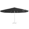 vidaXL Tissu de remplacement pour parasol d'ext&eacute;rieur Noir 515 cm
