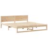 vidaXL Cadre de lit avec t&ecirc;te de lit Naturel 200 x 200 cm Pin massif