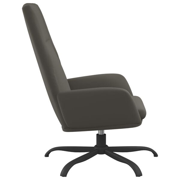 vidaXL Chaise de relaxation Gris fonc&eacute; Velours