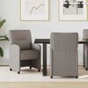 vidaXL Chaises de Salle &agrave; Manger avec Roues avec des roues 2 pcs Taupe