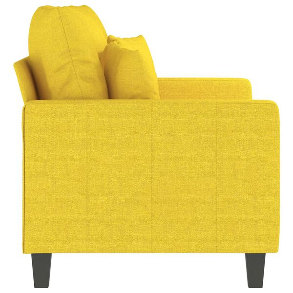 vidaXL Canap&eacute; &agrave; 2 places Jaune clair 120 cm Tissu