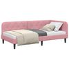 vidaXL Cadre de lit d'angle avec t&ecirc;te de lit Rose 100 x 200 cm Velours