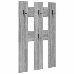vidaXL Porte-manteau mural Montage mural Gris Sonoma 65 x 3 x 100 cm