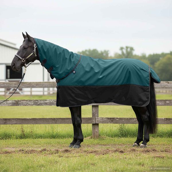vidaXL Couverture &Eacute;quine Vert fonc&eacute; et noir 135 cm Polyester