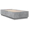 vidaXL Cadre de lit avec LED sans matelas gris b&eacute;ton 90x190 cm