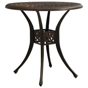 vidaXL Table de jardin Bronze 78x78x72 cm Aluminium coul&eacute;