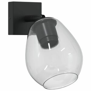 vidaXL Spot de plafond Noir 13 x 13 x 26 cm Verre et m&eacute;tal