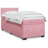vidaXL Sommier &agrave; lattes de lit avec matelas Rose 90x190 cm Velours