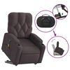 vidaXL Fauteuil inclinable de massage &eacute;lectrique Marron fonc&eacute; Tissu