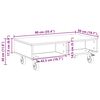 vidaXL Table d'appoint avec roues Ch&ecirc;ne Sonoma 90 x 50 x 30 cm