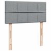 vidaXL Sommier &agrave; lattes de lit et matelas Gris clair 90x190 cm Tissu