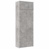 vidaXL Armoire de rangement gris b&eacute;ton 80x42,5x225cm bois d'ing&eacute;nierie