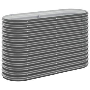 vidaXL Lit sur&eacute;lev&eacute; de jardin Acier galvanis&eacute; Anthracite