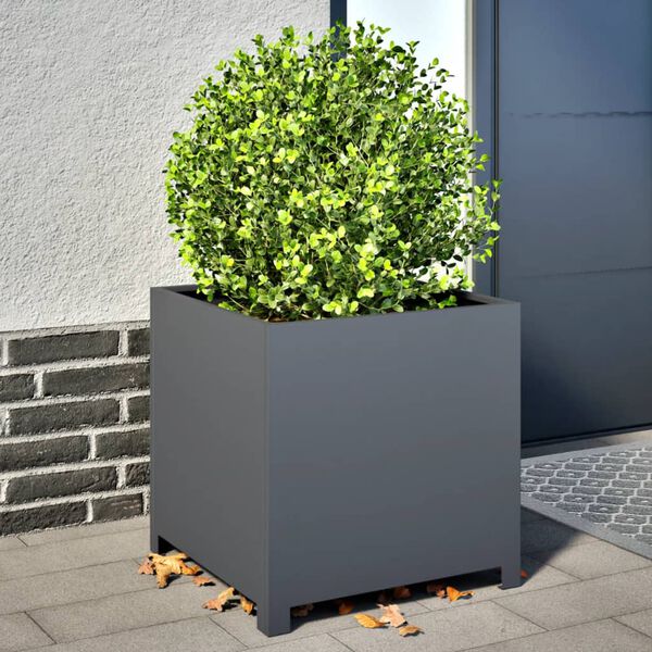 vidaXL Jardini&egrave;re anthracite 50x50x50 cm acier