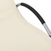 vidaXL Chaises longues textil&egrave;ne lot de 2 cr&egrave;me et gris
